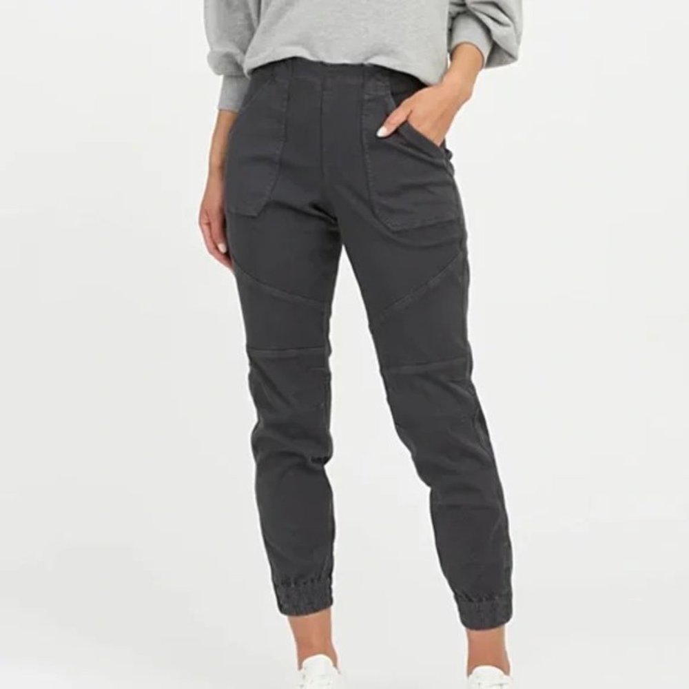 SPANX Twill Cargo Jogger Pants Size Small